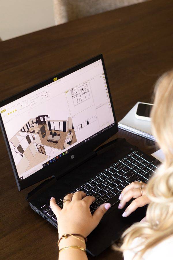 3D ontwerp op laptop